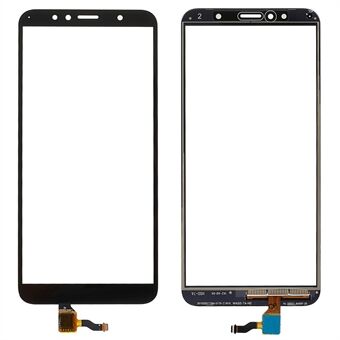 För Honor 7A (med fingeravtryckssensor) / Huawei Y6 (2018) Digitizer pekskärmsglasersättningsdel (utan logotyp) - Svart