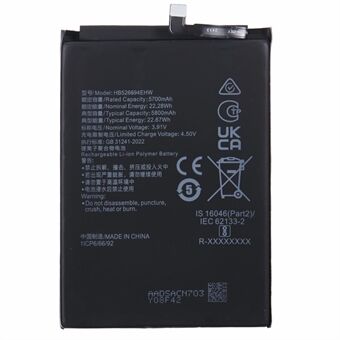 För Honor X50i 5G / X50 5G 3.91V 5700mAh Li-Polymer Batterimonteringsdel (utan logotyp) (Kod: HB526694EHW)