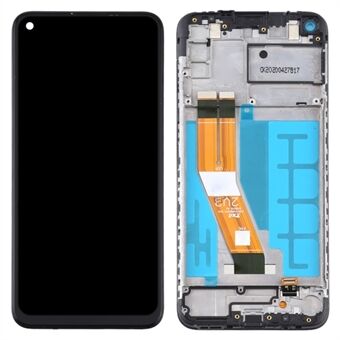 OEM LCD-skärm och digitaliseringsenhet + rambyte (utan logotyp) för Samsung Galaxy A11 SM-A115 - Svart