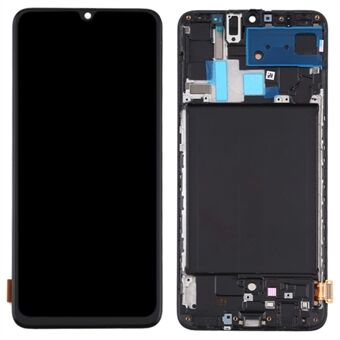 LCD-skärm och digitaliseringsenhet + ram (utan logotyp) (TFT Edition, utan fingeravtrycksfunktion) för Samsung Galaxy A70 SM-A705 - Svart