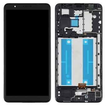 Montering LCD-skärm och digitaliseringsenhet + ramdel (utan logotyp) för Samsung Galaxy A01 Core A013