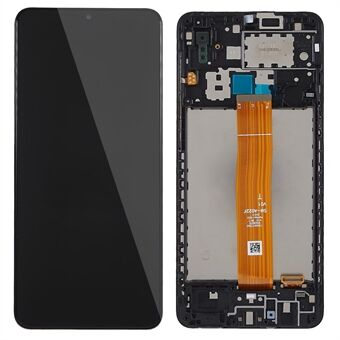 För Samsung Galaxy A02 A022 Grade S OEM LCD-skärm och digitaliseringsenhet + ramdel (utan logotyp)