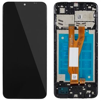 För Samsung Galaxy A03 Core A032 Grade S OEM LCD-skärm och digitaliseringsenhet + ramdel (utan logotyp)