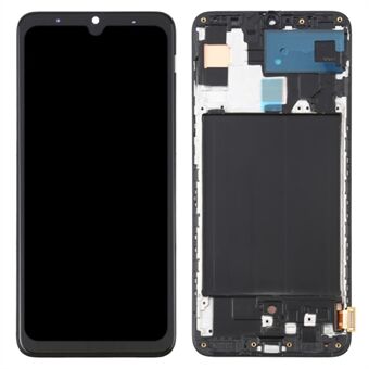 För Samsung Galaxy A70 A705 Grade C OLED-skärm och digitaliseringsenhet + ram (utan logotyp)