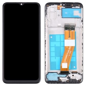 För Samsung Galaxy A03 (164,2 x 75,9 x 9,1 mm) A035 Grade C LCD-skärm och digitaliseringsenhet + ramersättningsdel (utan logotyp)