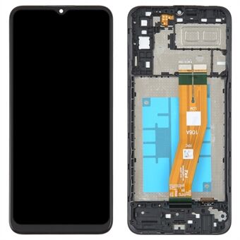 För Samsung Galaxy A04e 4G A042 Grade B LCD-skärm och digitaliseringsenhet + ramdel (utan logotyp)