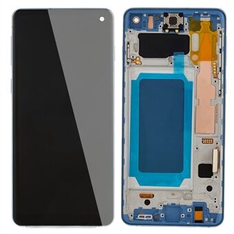 För Samsung Galaxy S10 G973 Grade C LCD-skärm och digitaliseringsenhet + ramersättningsdel (TFT-teknik) (utan logotyp)