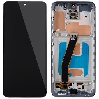 För Samsung Galaxy S20 4G G980F/S20 5G G981B Grade C LCD-skärm och digitaliseringsenhet + ramersättningsdel (TFT-teknik) (utan logotyp) - Grå