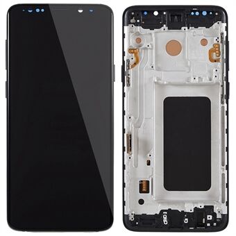 För Samsung Galaxy S9+ G965F Grade C LCD-skärm och digitaliseringsenhet + ramersättningsdel (TFT-teknik) (utan logotyp) - Grå