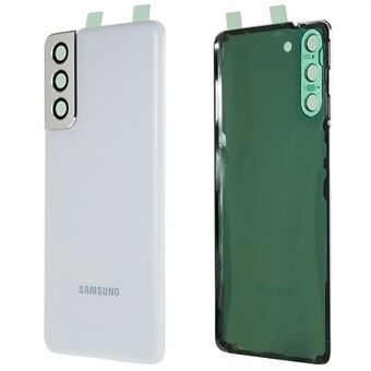 För Samsung Galaxy S21 5G G991 batterihölje med självhäftande klistermärke + kameralinsskydd