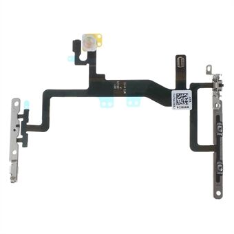 OEM Power Switch Button Flex-kabel med metallplatta för iPhone 6s 