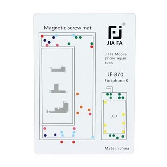 JF-870 Magnetisk Skruvmatta Mobiltelefon Reparationsverktyg för iPhone 8 