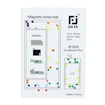 JF-870 Magnetisk Skruvmatta Mobiltelefon Reparationsverktyg för iPhone 7 Plus 