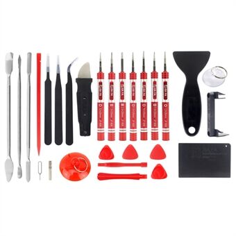 JF-8175 28-i-1 skruvmejslar Reparationsöppning Pry Tool Kit för MacBook-mobiltelefoner