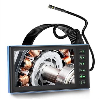 T23 7 tum Dual-Lins Industriell Borescope med 8 st ljus 15m 7,9mm HD 1080P Endoskop IP67 Vattentät Kamera