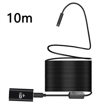 YPC100 10m Flexibel Tråd WiFi Borescope 8mm Kameralins Mobiltelefon Inspektionsendoskop