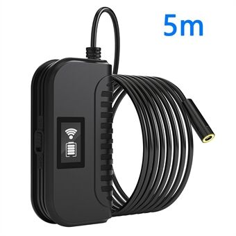 109A 5m Hård Kabel WiFi Endoskop Nattvisions Kameralins Industriell Borescope för Android / OS Telefon