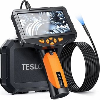 TESLONG NTS300 3m Tråd 7,6 mm Lins Industriell Endoskop 5,0-tumsskärm Rörinspektion Borescope