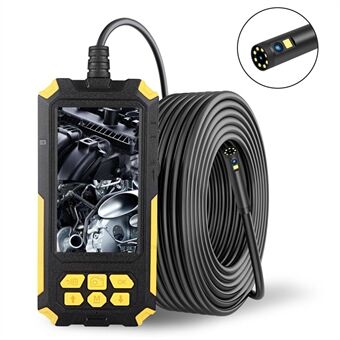 P50 4,5-tum skärm industriell smarttelefonendoskop med 8 mm / 10 m hård tråd Smart vattentät borescope scope kamera Dual Lends Inspektionskamera