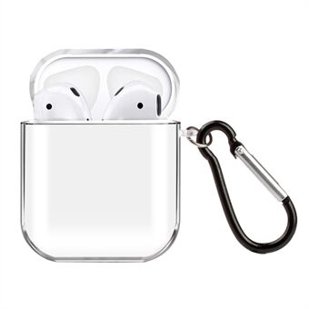 Transparent TPU-fodral med krok för Apple AirPods med trådlöst laddningsväska (2019) / AirPods med laddningsväska (2019) (2016)