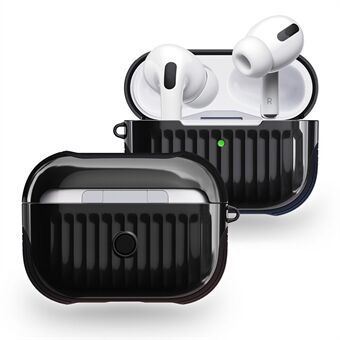 Resväskestil Glansigt gummibelagt PC + TPU combo-fodral till Apple AirPods Pro