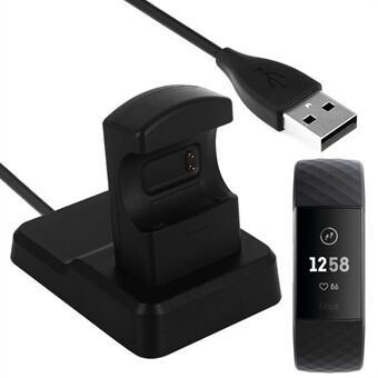 USB-laddningsstativ Dock- Stand för Fitbit Charge 4/3