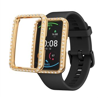 Rhinestone Decor Hard PC Frame Protector Cover för Huawei Watch Fit