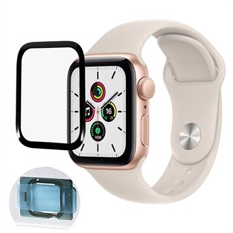 För Apple Watch Series 6 / 5 / 4 44 mm / SE 44 mm skärmskydd Fulltäckande PMMA anti- Scratch med installationsverktyg