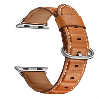 Äkta läder Coated Smart Watch Band för Apple Watch SE / Serie 6/5/4 44mm / Serie 3/2/1 42mm