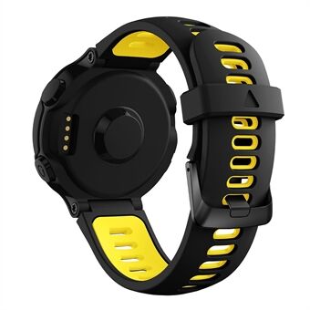 Tvåfärgad silikonarmband för Garmin Forerunner 735XT 220/230/235/620/630 - Svart/Gul