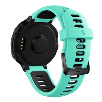 Tvåfärgad Silikonarmband för Garmin Forerunner 735XT 220/230/235/620/630 - Turkos/Svart