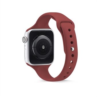 Tunt smalt silikonklockband för Apple Watch Series 3 2 1 42mm / Series 6 SE 5 4 44mm