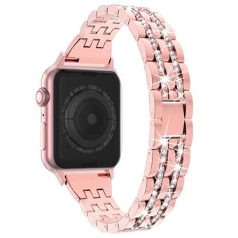 Aluminiumlegering Klockarmband Rhinestone Decor för Apple Watch Series 6 SE 5 4 44mm / Series 3/2/1 42mm