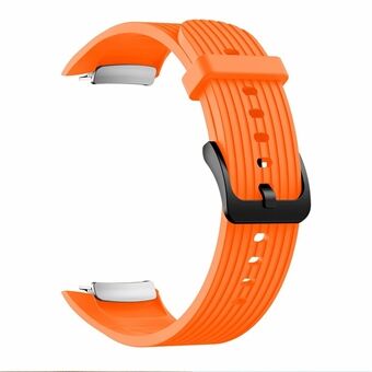 Vertical Stripes Grain Silicone Smart Watch Band Ersättning [Liten Storlek] för Samsung Galaxy Gear Fit2 Pro