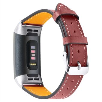 Äkta läder Coated Smart Watch Band för Fitbit Charge 4/3