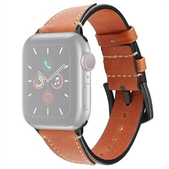 Nail Tail Style äkta läderklockarmband för Apple Watch Series 6 / SE / 5/4 44mm, Series 3/2/1 42mm