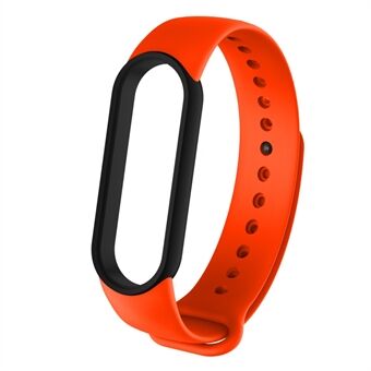 Tvåfärgad mjuk TPU-klockarmsbyte för Xiaomi Mi Band 5