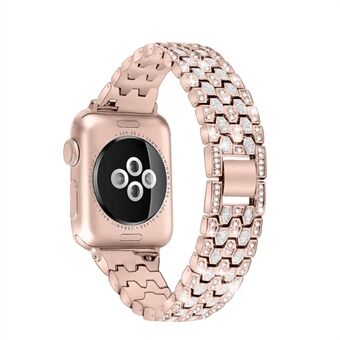 Rhinestone Decor Zink Alloy Smart Watch Band Rem Ersättning för Apple Watch Series 1/2/3 42mm / Watch Series 4/5/6 / SE 44mm