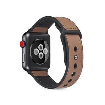 PU läderklockarmband ersättning för Apple Watch Series 4/5/6 / SE 44mm / Apple Watch Series 1/2/3 42mm