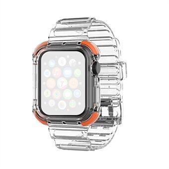 Color Splicing Clear TPU Smart Watch Ersättningsrem för Apple Watch Series 6/5/4 / SE 44mm / Series 3/2/1 42mm