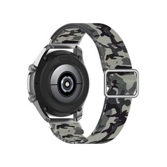 Mönstertryckt justerbar nylon Smart klocka ersättningsrem klockarmband 22mm för Samsung Galaxy Watch 46mm / Watch3 45mm