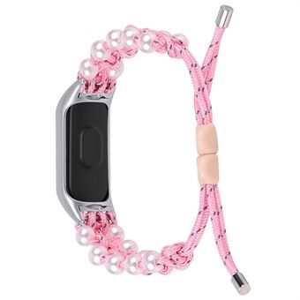 Snygg Pearl Decor Justerbart flätat rep, byte av armband för Samsung Galaxy Gear Fit-e (SM-R375)