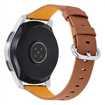 Litchi Grain Top Layer Kohud Läderrem Justerbart klockband för Garmin Vivoactive 4