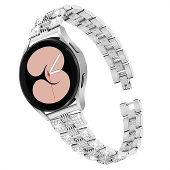 För Samsung Galaxy Watch4 Classic 42mm / 46mm / Watch4 Active 40mm 44mm Zinc Alloy Watch Band Quick Release Watchband 20mm Ersättningsrem med strass dekorerad