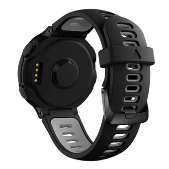 För Garmin Forerunner 235 / 230 / 620 / 630 / 220 / 735 / 735XT Silikonarmband med svart spänne ersättningsdel Universal 22 mm klockband