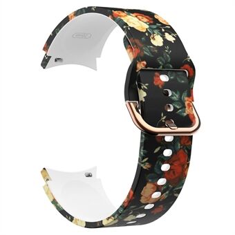 För Samsung Galaxy Watch 5 40 mm / 44 mm / 5 Pro 45 mm mönstertryckt silikon klockarmband 20 mm Quick med snabbkoppling med spänne