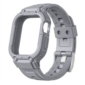 För Apple Watch Series 8 / 7 45 mm / 6 / 5 / 4 / SE / SE (2022) 44 mm / 3 / 2 / 1 42 mm Smart Watch-rem Silikonarmband + klockfodral