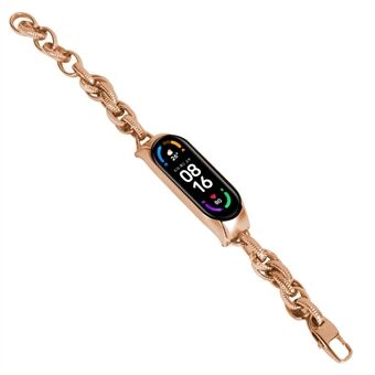 Metallurrem för Xiaomi Mi Band 7, Wave Cowboy Chain Hollow Out Armbandsersättningsarmband