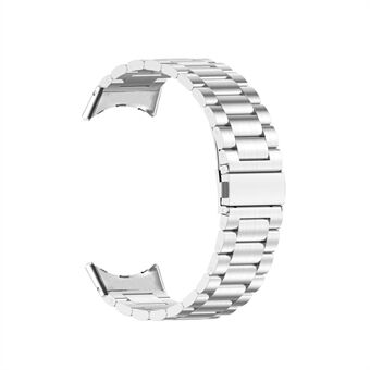 För Google Pixel Watch Armband i rostfritt Steel Metallspänne Spänne 3 pärlor klockarmband