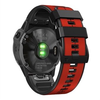 För Garmin Enduro / Tactix Delta / Tactix 7 Pro Pin Texture Silikonarmband 26 mm Dual Colors Ersättningsarmband